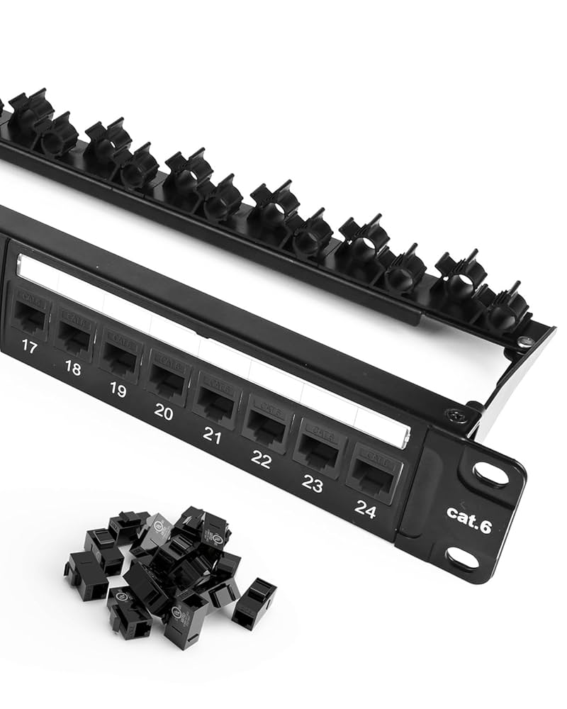 Amazon.com: VCE Patch Panel 24 Port with 25-Pack Cat6 Black